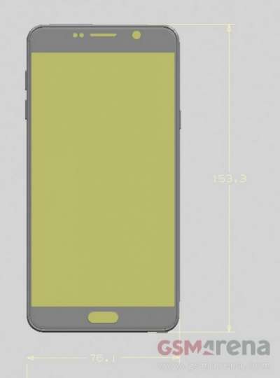 Samsung Galaxy Note 5(fonte GSMArena)