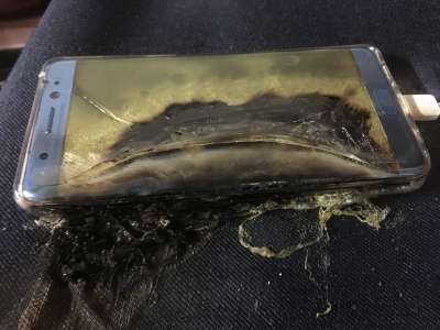 Il Samsung Galaxy Note 7 esploso