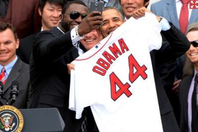 Il selfie tra David Ortiz e Barack Obama