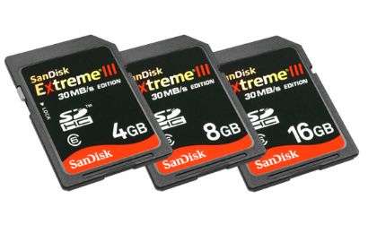 SDHC SanDisk Extreme III 30MB/s Edition line