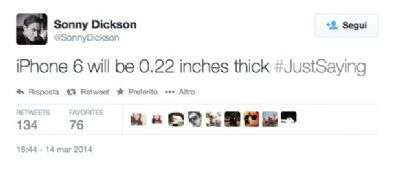 Il tweet di Sonny Dickson