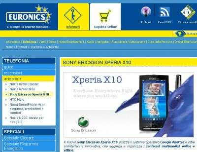 Sony Ericsson Xperia X10