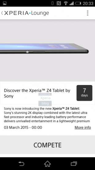 Sony Z4 tablet