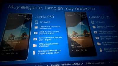 Specifiche Lumia 950 e 950 XL