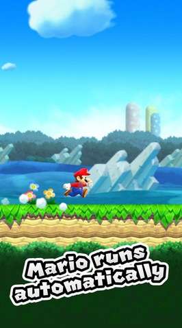 Una schermata di Super Mario run