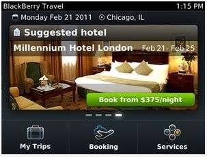 Travel per Blackberry