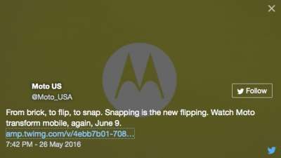 L'enigmatico tweet di Motorola