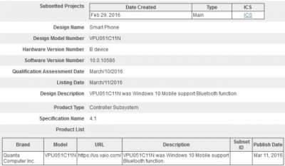 Vaio - Certificazione Bluetooth SIG