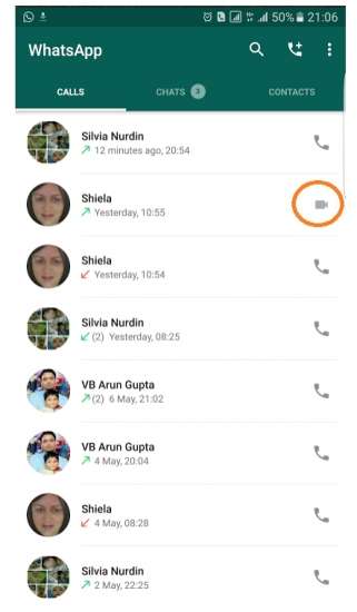 Videochiamate su WhatsApp