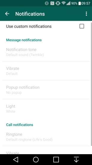 WhatsApp - Notifiche personalizzate