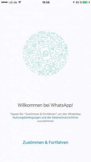 WhatsApp per iOS, nuova schermata di benvenuto