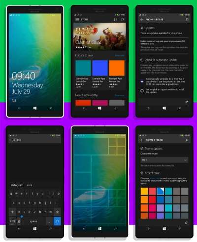 Windows 10 Mobile concept [Fonte www.behance.net]