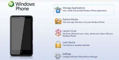 Windows Phone 7 app Device Manager