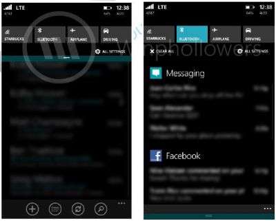 Windows Phone 8.1 Action Center