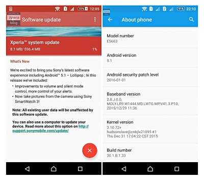 Xperia M5 e M5 Dual si aggiornano a Lollipop