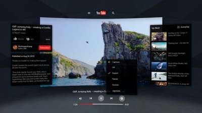 Interfaccia Youtube VR